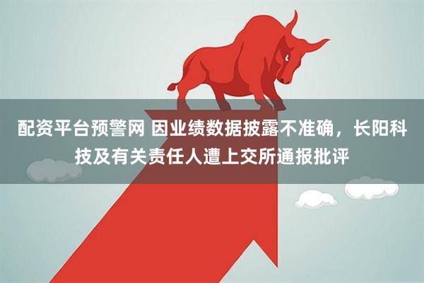 配资平台预警网 因业绩数据披露不准确，长阳科技及有关责任人遭上交所通报批评